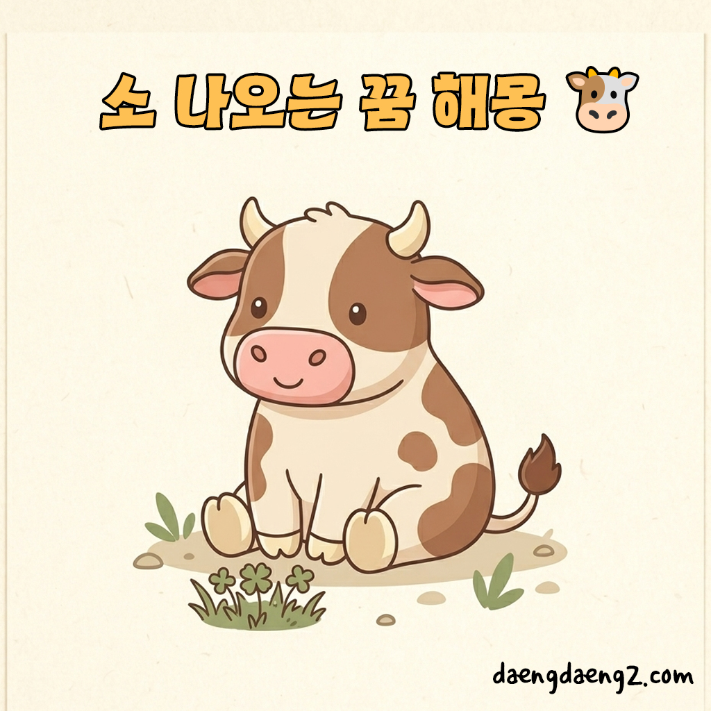 
소 나오는 꿈 해몽 🐮 상황별 정리